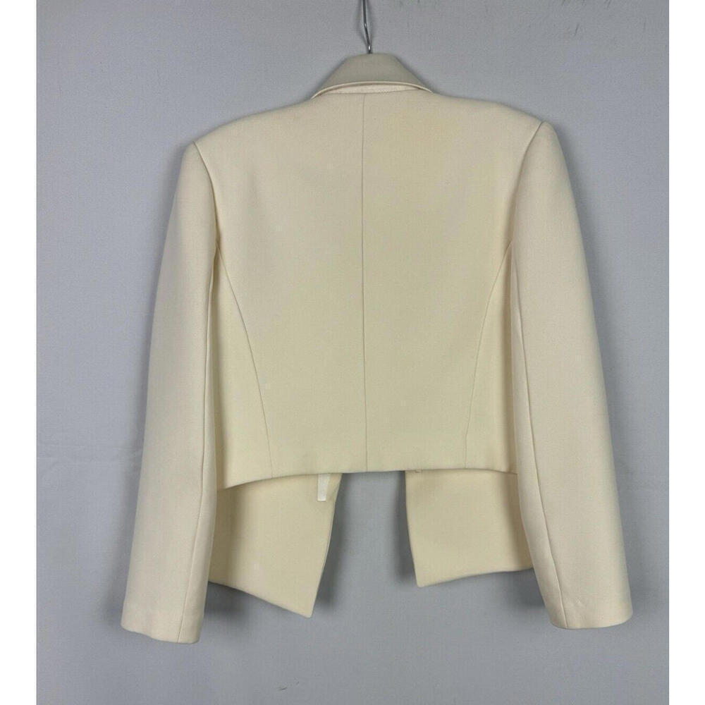Fendi Wool & Silk Cropped Blazer Jacket Cream Size L - Picture 2 of 7